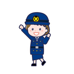 Fototapeta premium 警察官／ななめ／女性 06