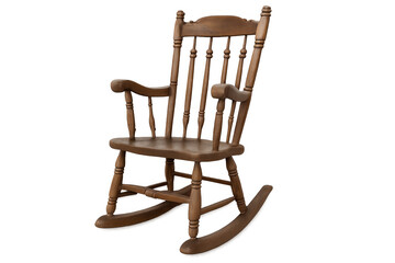 Comfortable rocking chair creating a cozy and relaxing atmosphere, perfect for interiors or design projects with transparent background
