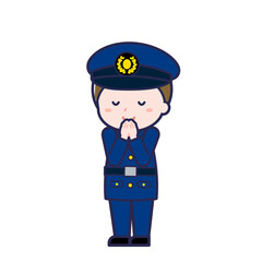 警察官／ななめ／男性 24