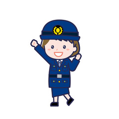 Fototapeta premium 警察官／ななめ／女性 06