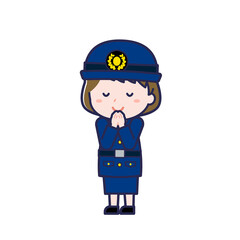 警察官／ななめ／女性 24