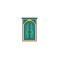 Traditional Green Door