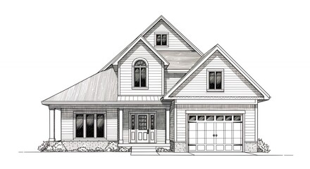 Single family home architectural drawing