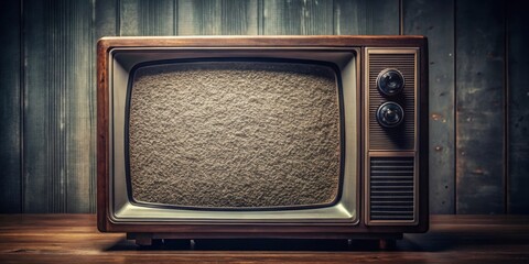 Static-filled screen on an old CRT TV