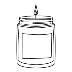 Candle, Hand-drawn handmade candles, Minimalist candle illustrations for packaging, business cards, posters, and graphic design.
