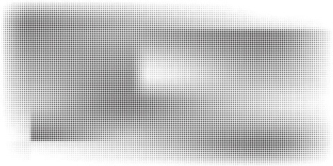 Halftone Pattern of Abstract Shape in Black and White