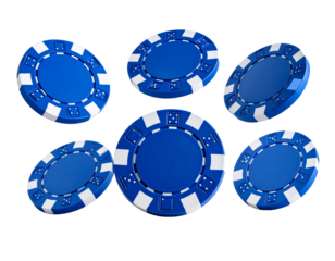 Casino chip coins with transparent background