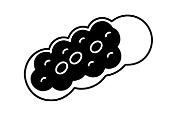 Chickpeas vector silhouette illustration isolated on white background