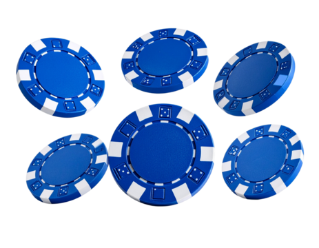 Casino chip coins with transparent background