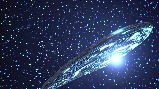 Spaceship Floating Through the Galaxy
