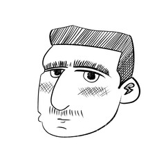 Man with moustache