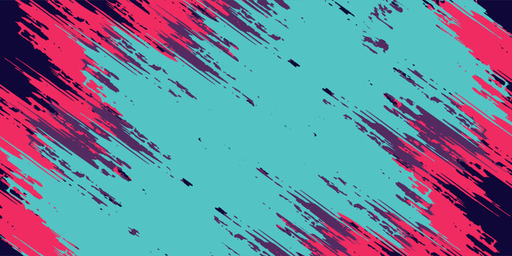 neon background brush game blue pink purple banner abstract paint stain vintage modern car wrap sticker, vector.