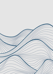 Mountain line arts illustration. Hand drawn style. Abstract mountain contemporary aesthetic backgrounds landscapes. use for print art, poster, cover, banner