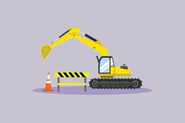 Construction Concept. Colored flat vector illustration isolated