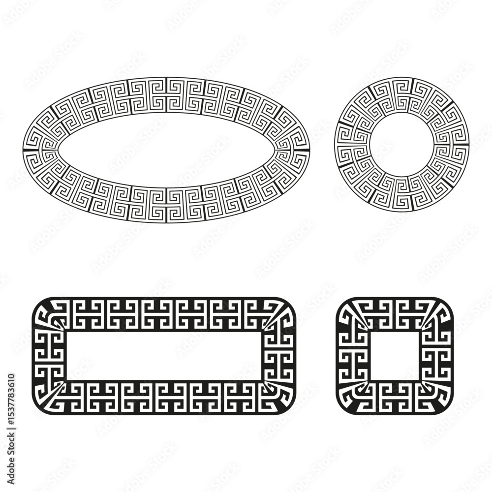 Aufkleber oval frame symbol. geometric border vector. contour line shape. decorative frame element.