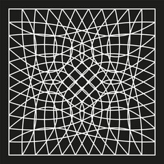 Geometric web icon. Angular net shape. Star symmetry figure. Abstract vector symbol.