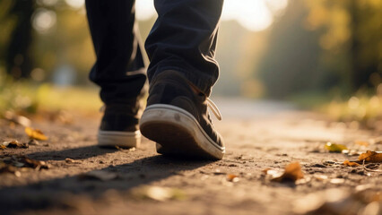 walking in the park, a sense of journey, exploration, and the beauty of nature in autumn