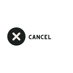 Obraz premium Cancel Icon Button