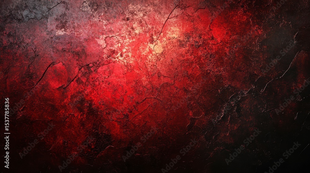 Aufkleber abstract red grunge texture background with dark vignette.