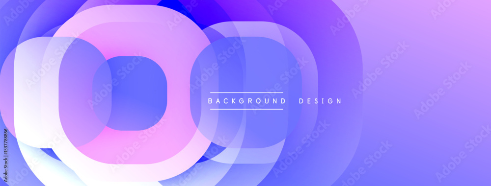 Poster Abstract purple layers create dynamic visual effect. Smooth gradients suggest depth, modern design elements present.