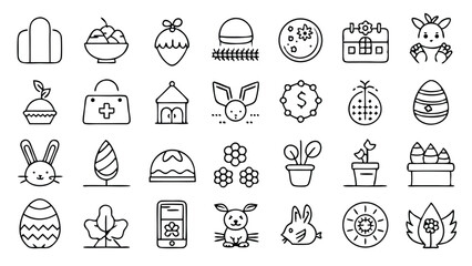Handyman Line Art Icon Set – 32 Outline Icons | Tools Services Vector Pack