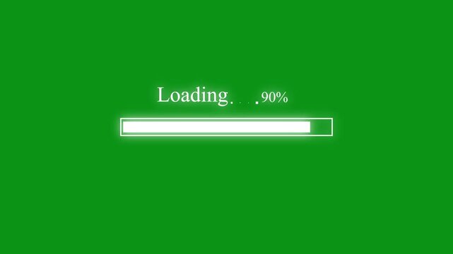 Tech system loading and processing bar animation concept ,color loading bar animation