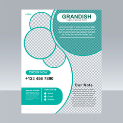 Restaurant flyer template with photo