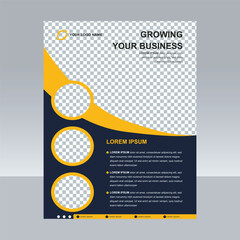 Modern business flyer with abstract design