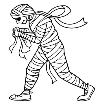 recommend clip art: Cartoon Mummy Running