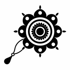 Rakhi vector silhouette illustration isolated on white background