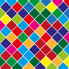 Diamond color pattern. Bright vector tiles. Abstract harlequin design. Vibrant geometric texture.