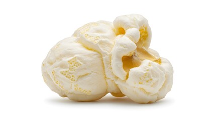 Close-up of a Single, Perfectly Popped Kernel of Buttery Popcorn