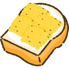 Illustration of various bread toppings