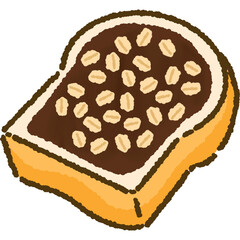 Illustration of various bread toppings
