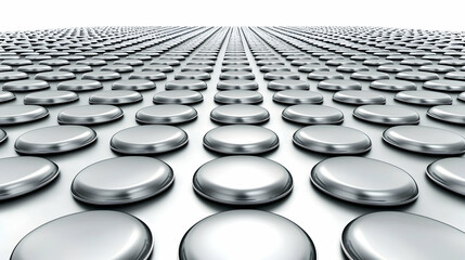 Fototapeta premium Abstract geometric pattern of repeating circles. Perspective view. Possible use for background design