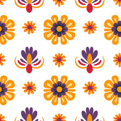 Groovy Flower Seamless Pattern