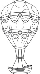 Air hot balloon wooden board