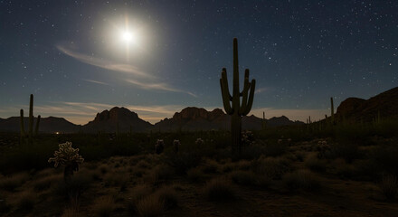 saguaro cactus at sunset