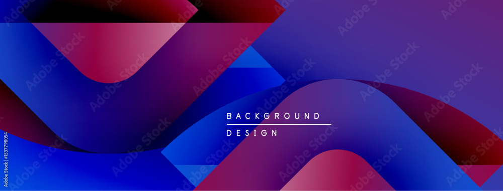 Poster Abstract fluid shapes blend vibrant colors. Gradient transitions create dynamic visual effect. Modern design element for backgrounds.