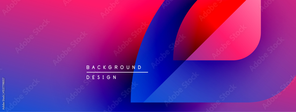 Poster vibrant gradient background design. smooth color transitions, blue to pink to red. minimalist aesthe