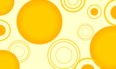 yellow multi circles shapes funny pattern style abstract background