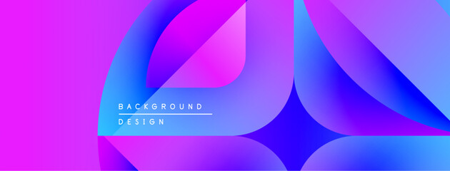 Abstract vibrant layers blend. Pink, blue hues create flowing shapes. Modern design element for backgrounds, presentations.