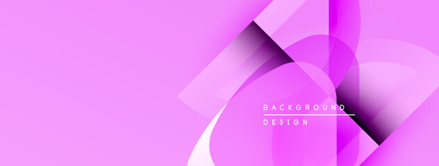 Abstract pink background. Overlapping shapes create dynamic visual effect. Text reads background design. Modern, minimalist style.