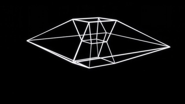 Hypercube Loop animation, 4d cube Tesseract,4th Dimension