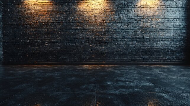 Dark, Industrial Interior Space