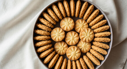 close up of a plate of cookies