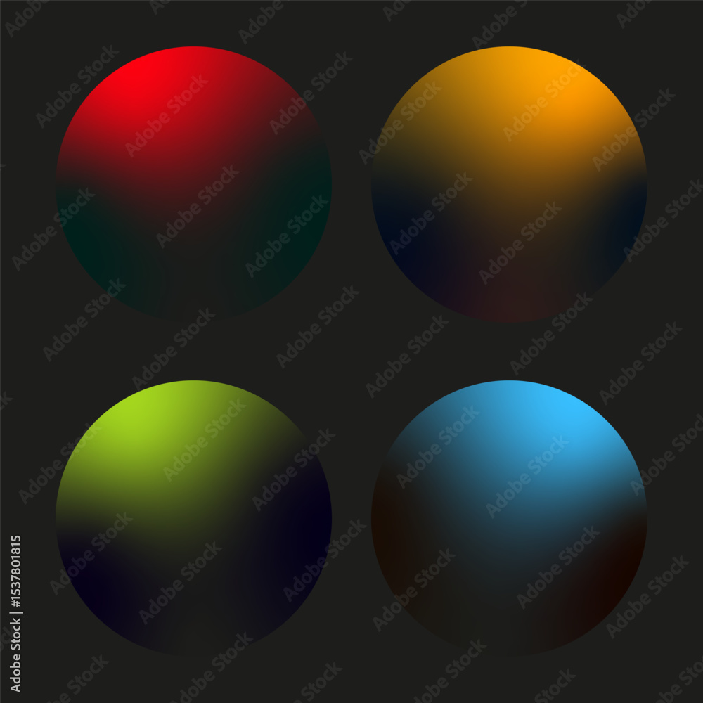 Aufkleber gradient sphere icon. colorful ball shape. vector glossy symbol. light reflection element.