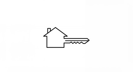 House shaped key design illustration