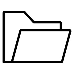 Folder icon or file folder button. File management concept.