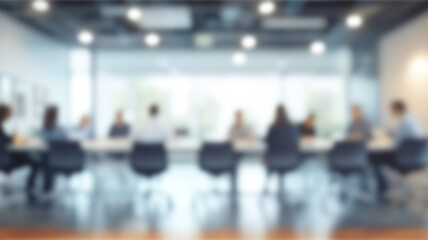 Blurred soft of people meeting at table. Ai Generated Images